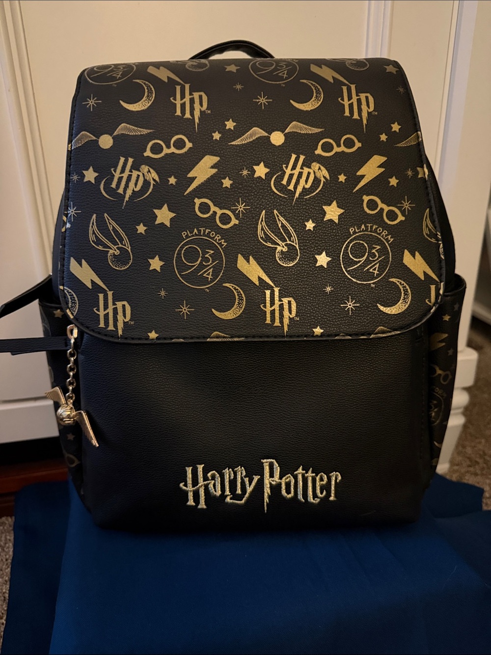 Warner Bros. Black and Gold Harry Potter Backpack